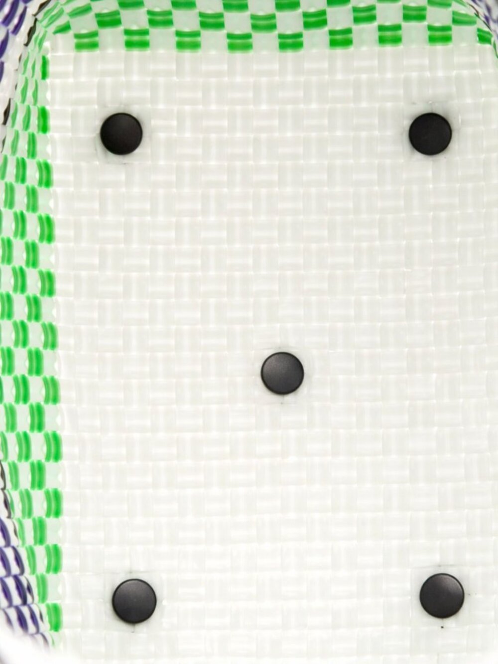 Truss Stripe Mini Woven Bucket Bag – Raffia Effect Multicolor Artisan Made - Picture 4 of 5